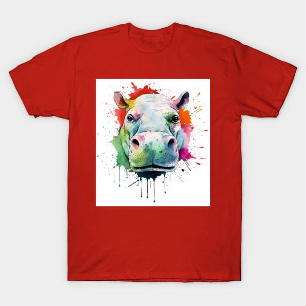 Hippo art T-Shirt by Geminiartstudio